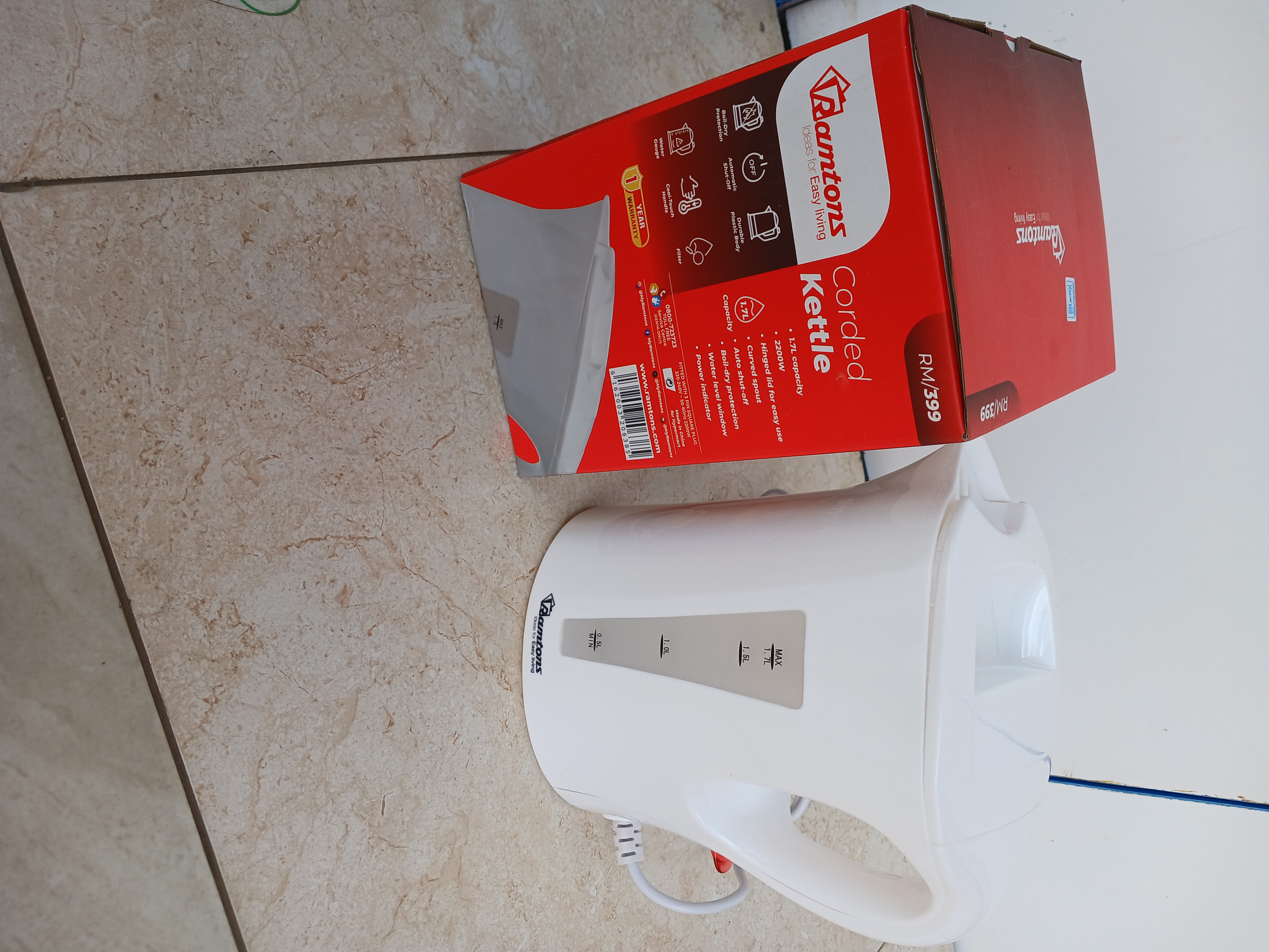 Ramtons RM/399 1.7L Electric Corded Kettle
